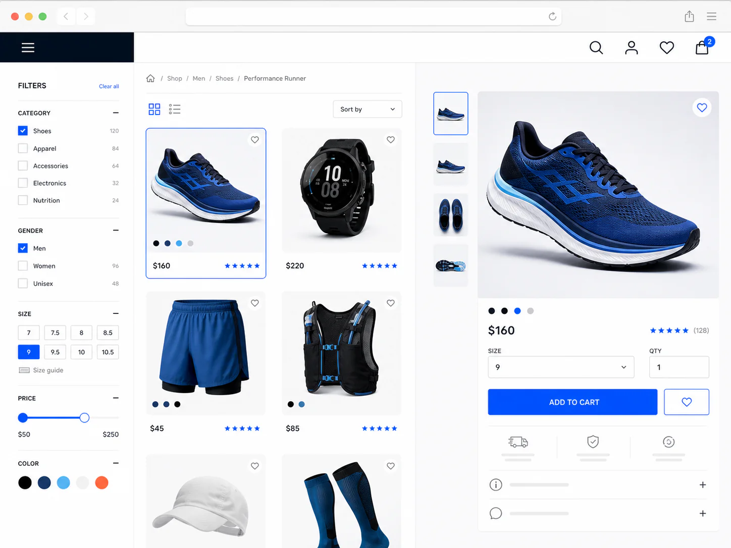 Dettaglio di un eCommerce WooCommerce realizzato da una web agency