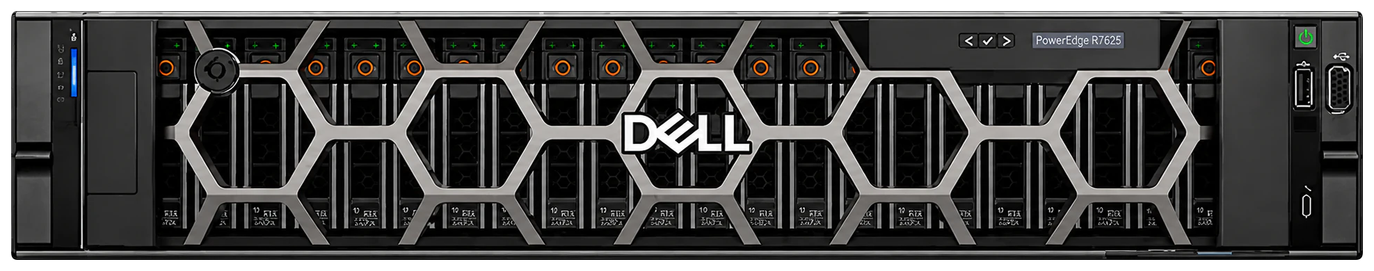 Server rack AMD EPYC visto frontalmente