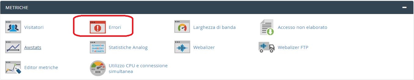 Metriche cPanel